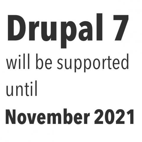 Drupal 7 のサポート期限について