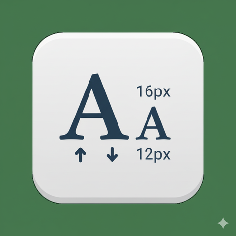 文字サイズ設定ツールボタン