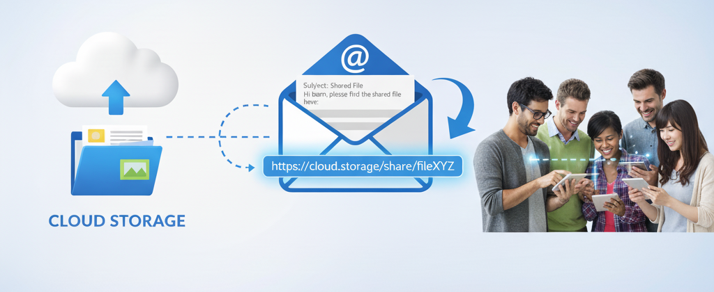 URLリンクでメール添付不要に